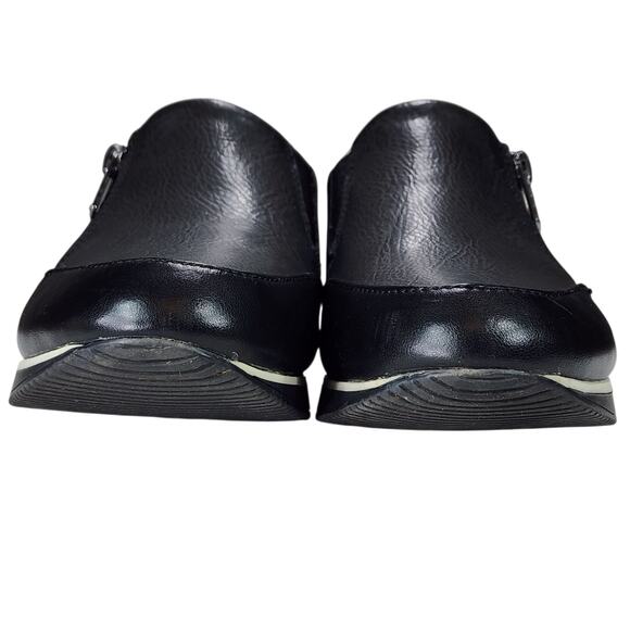 Naturalizer Sneakers sz 7.5M Women Finny Walking‎ Shoes Black White Zipper Wedge - Picture 4 of 12
